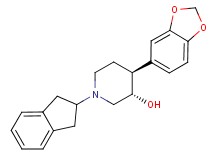 (3S*,4S*)-4-(1,3-benzodioxol-5-yl)-1-(2,3-dihydro-1H-inden-2-yl)piperidin-3-ol