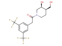 (3S*,4R*)-1-{[3,5-bis(trifluoromethyl)phenyl]acetyl}-4-(hydroxymethyl)-3-piperidinol