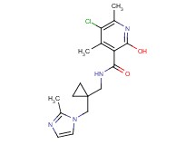 5-chloro-2-hydroxy-4,6-dimethyl-N-({1-[(2-methyl-1H-imidazol-1-yl)methyl]cyclopropyl}methyl)nicotinamide