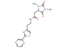 2-(1,3-dimethyl-2,5-dioxo-4-imidazolidinyl)-N-{2-[2-(2-pyrazinyl)-1,3-thiazol-4-yl]ethyl}acetamide