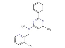 N,6-dimethyl-N-[(3-methylpyridin-2-yl)methyl]-2-phenylpyrimidin-4-amine