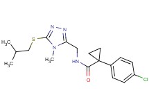 1-(4-chlorophenyl)-N-{[5-(isobutylthio)-4-methyl-4H-1,2,4-triazol-3-yl]methyl}cyclopropanecarboxamide