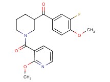 (3-fluoro-4-methoxyphenyl){1-[(2-methoxy-3-pyridinyl)carbonyl]-3-piperidinyl}methanone