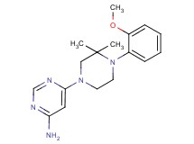 6-[4-(2-methoxyphenyl)-3,3-dimethyl-1-piperazinyl]-4-pyrimidinamine