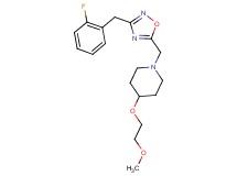 1-{[3-(2-fluorobenzyl)-1,2,4-oxadiazol-5-yl]methyl}-4-(2-methoxyethoxy)piperidine