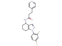 N-[1-(2,4-difluorophenyl)-4,5,6,7-tetrahydro-1H-indazol-4-yl]-3-(4-pyridinyl)propanamide