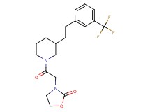 3-[2-oxo-2-(3-{2-[3-(trifluoromethyl)phenyl]ethyl}-1-piperidinyl)ethyl]-1,3-oxazolidin-2-one