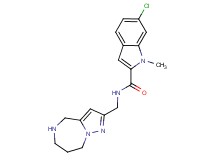 6-chloro-1-methyl-N-(5,6,7,8-tetrahydro-4H-pyrazolo[1,5-a][1,4]diazepin-2-ylmethyl)-1H-indole-2-carboxamide