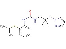 N-[2-(isopropylthio)phenyl]-N'-{[1-(1H-pyrazol-1-ylmethyl)cyclopropyl]methyl}urea