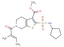 methyl 2-[(cyclopentylamino)sulfonyl]-6-[(2E)-2-methyl-2-butenoyl]-4,5,6,7-tetrahydrothieno[2,3-c]pyridine-3-carboxylate