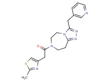 7-[(2-methyl-1,3-thiazol-4-yl)acetyl]-3-(3-pyridinylmethyl)-6,7,8,9-tetrahydro-5H-[1,2,4]triazolo[4,3-d][1,4]diazepine