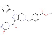 methyl 4-({1-benzyl-3-[(3-oxo-1-piperazinyl)carbonyl]-1,4,6,7-tetrahydro-5H-pyrazolo[4,3-c]pyridin-5-yl}methyl)benzoate