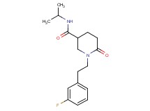 1-[2-(3-fluorophenyl)ethyl]-N-isopropyl-6-oxo-3-piperidinecarboxamide