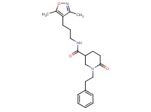 N-[3-(3,5-dimethyl-4-isoxazolyl)propyl]-6-oxo-1-(2-phenylethyl)-3-piperidinecarboxamide