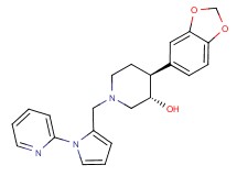 (3S*,4S*)-4-(1,3-benzodioxol-5-yl)-1-[(1-pyridin-2-yl-1H-pyrrol-2-yl)methyl]piperidin-3-ol