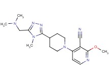 4-(4-{5-[(dimethylamino)methyl]-4-methyl-4H-1,2,4-triazol-3-yl}piperidin-1-yl)-2-methoxynicotinonitrile