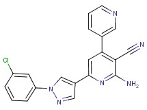 2'-amino-6'-[1-(3-chlorophenyl)-1H-pyrazol-4-yl]-3,4'-bipyridine-3'-carbonitrile
