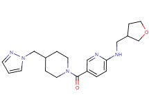 5-{[4-(1H-pyrazol-1-ylmethyl)piperidin-1-yl]carbonyl}-N-(tetrahydrofuran-3-ylmethyl)pyridin-2-amine