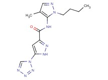 N-(1-butyl-4-methyl-1H-pyrazol-5-yl)-5-(1H-tetrazol-1-yl)-1H-pyrazole-3-carboxamide