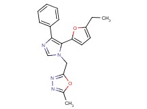 2-{[5-(5-ethyl-2-furyl)-4-phenyl-1H-imidazol-1-yl]methyl}-5-methyl-1,3,4-oxadiazole