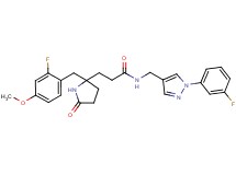 3-[2-(2-fluoro-4-methoxybenzyl)-5-oxo-2-pyrrolidinyl]-N-{[1-(3-fluorophenyl)-1H-pyrazol-4-yl]methyl}propanamide