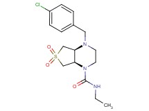 (4aS*,7aR*)-4-(4-chlorobenzyl)-N-ethylhexahydrothieno[3,4-b]pyrazine-1(2H)-carboxamide 6,6-dioxide
