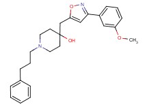 4-{[3-(3-methoxyphenyl)-5-isoxazolyl]methyl}-1-(3-phenylpropyl)-4-piperidinol