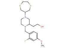2-[4-(1,4-dithiepan-6-yl)-1-(2-fluoro-4-methoxybenzyl)-2-piperazinyl]ethanol