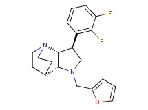 (2R*,3S*,6R*)-3-(2,3-difluorophenyl)-5-(2-furylmethyl)-1,5-diazatricyclo[5.2.2.0~2,6~]undecane