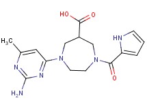 1-(2-amino-6-methylpyrimidin-4-yl)-4-(1H-pyrrol-2-ylcarbonyl)-1,4-diazepane-6-carboxylic acid