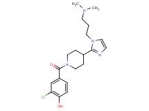 2-chloro-4-[(4-{1-[3-(dimethylamino)propyl]-1H-imidazol-2-yl}piperidin-1-yl)carbonyl]phenol