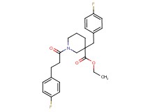 ethyl 3-(4-fluorobenzyl)-1-[3-(4-fluorophenyl)propanoyl]-3-piperidinecarboxylate