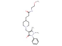 3-{1-[(1,5-dimethyl-3-oxo-2-phenyl-2,3-dihydro-1H-pyrazol-4-yl)methyl]-4-piperidinyl}-N-(2-methoxyethyl)propanamide