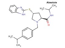 (4R)-4-(1H-benzimidazol-2-ylthio)-N-isopropyl-1-(4-isopropylbenzyl)-L-prolinamide