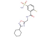 5-(aminosulfonyl)-N-[(3-cyclohexyl-1,2,4-oxadiazol-5-yl)methyl]-2-fluorobenzamide