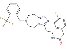 2-(4-fluorophenyl)-N-(2-{7-[2-(trifluoromethyl)benzyl]-6,7,8,9-tetrahydro-5H-[1,2,4]triazolo[4,3-d][1,4]diazepin-3-yl}ethyl)acetamide