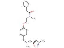 2-cyclopentyl-N-methyl-N-{2-[4-({methyl[(3-methyl-5-isoxazolyl)methyl]amino}methyl)phenoxy]ethyl}acetamide