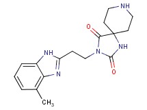 3-[2-(4-methyl-1H-benzimidazol-2-yl)ethyl]-1,3,8-triazaspiro[4.5]decane-2,4-dione