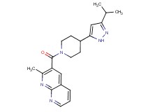 3-{[4-(3-isopropyl-1H-pyrazol-5-yl)piperidin-1-yl]carbonyl}-2-methyl-1,8-naphthyridine
