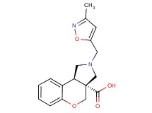 (3aR*,9bR*)-2-[(3-methylisoxazol-5-yl)methyl]-1,2,3,9b-tetrahydrochromeno[3,4-c]pyrrole-3a(4H)-carboxylic acid