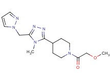 1-(methoxyacetyl)-4-[4-methyl-5-(1H-pyrazol-1-ylmethyl)-4H-1,2,4-triazol-3-yl]piperidine