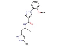 1-(2-methoxyphenyl)-N-[1-methyl-2-(3-methyl-1H-pyrazol-5-yl)ethyl]-1H-pyrazole-4-carboxamide