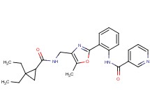 N-{2-[4-({[(2,2-diethylcyclopropyl)carbonyl]amino}methyl)-5-methyl-1,3-oxazol-2-yl]phenyl}nicotinamide