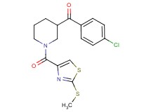 (4-chlorophenyl)(1-{[2-(methylthio)-1,3-thiazol-4-yl]carbonyl}-3-piperidinyl)methanone