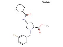 methyl (4S)-4-[(cyclohexylcarbonyl)amino]-1-(3-fluorobenzyl)-L-prolinate
