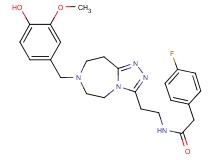 2-(4-fluorophenyl)-N-{2-[7-(4-hydroxy-3-methoxybenzyl)-6,7,8,9-tetrahydro-5H-[1,2,4]triazolo[4,3-d][1,4]diazepin-3-yl]ethyl}acetamide