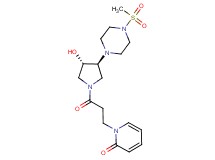 1-(3-{(3S*,4S*)-3-hydroxy-4-[4-(methylsulfonyl)-1-piperazinyl]-1-pyrrolidinyl}-3-oxopropyl)-2(1H)-pyridinone