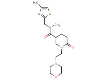 N-methyl-N-[(4-methyl-1,3-thiazol-2-yl)methyl]-1-[2-(4-morpholinyl)ethyl]-6-oxo-3-piperidinecarboxamide