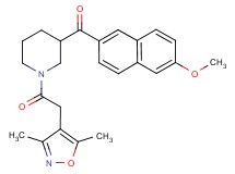 {1-[(3,5-dimethyl-4-isoxazolyl)acetyl]-3-piperidinyl}(6-methoxy-2-naphthyl)methanone