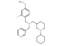 1-(1-cyclohexyl-3-piperidinyl)-N-(2-fluoro-4-methoxybenzyl)-N-(3-pyridinylmethyl)methanamine